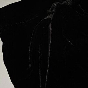 EILEEN FISHER Black Wide Leg Ankle Pant Velvet Size L